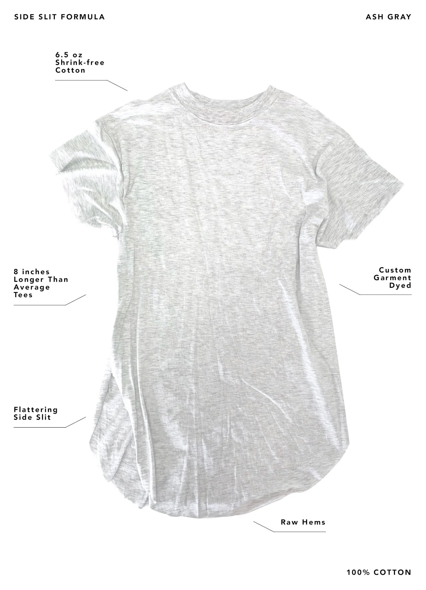GOOD THINGS ARE COMING SIDE SLIT TEE