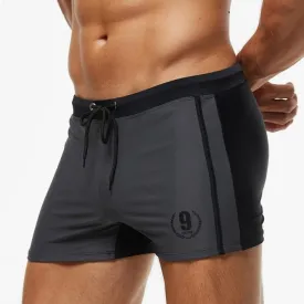 Gray Racing Trunks Swimsuit