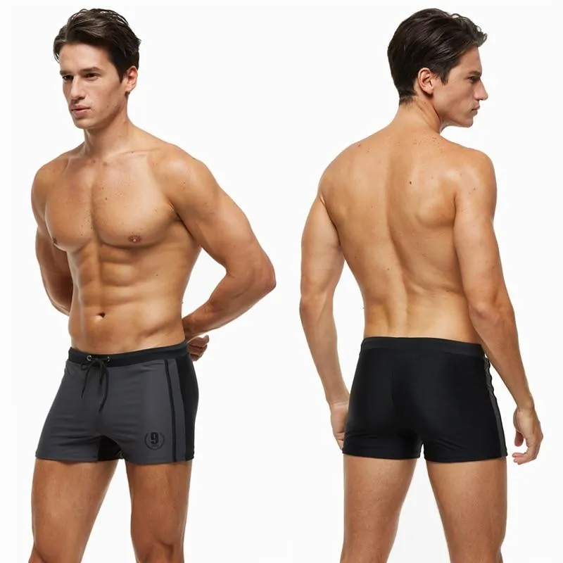 Gray Racing Trunks Swimsuit