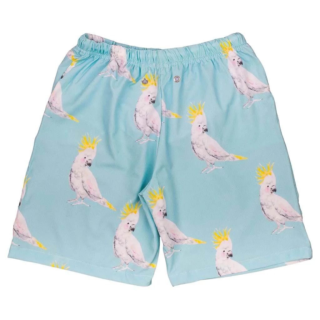 Green Cockatoo Kids' Boardshorts