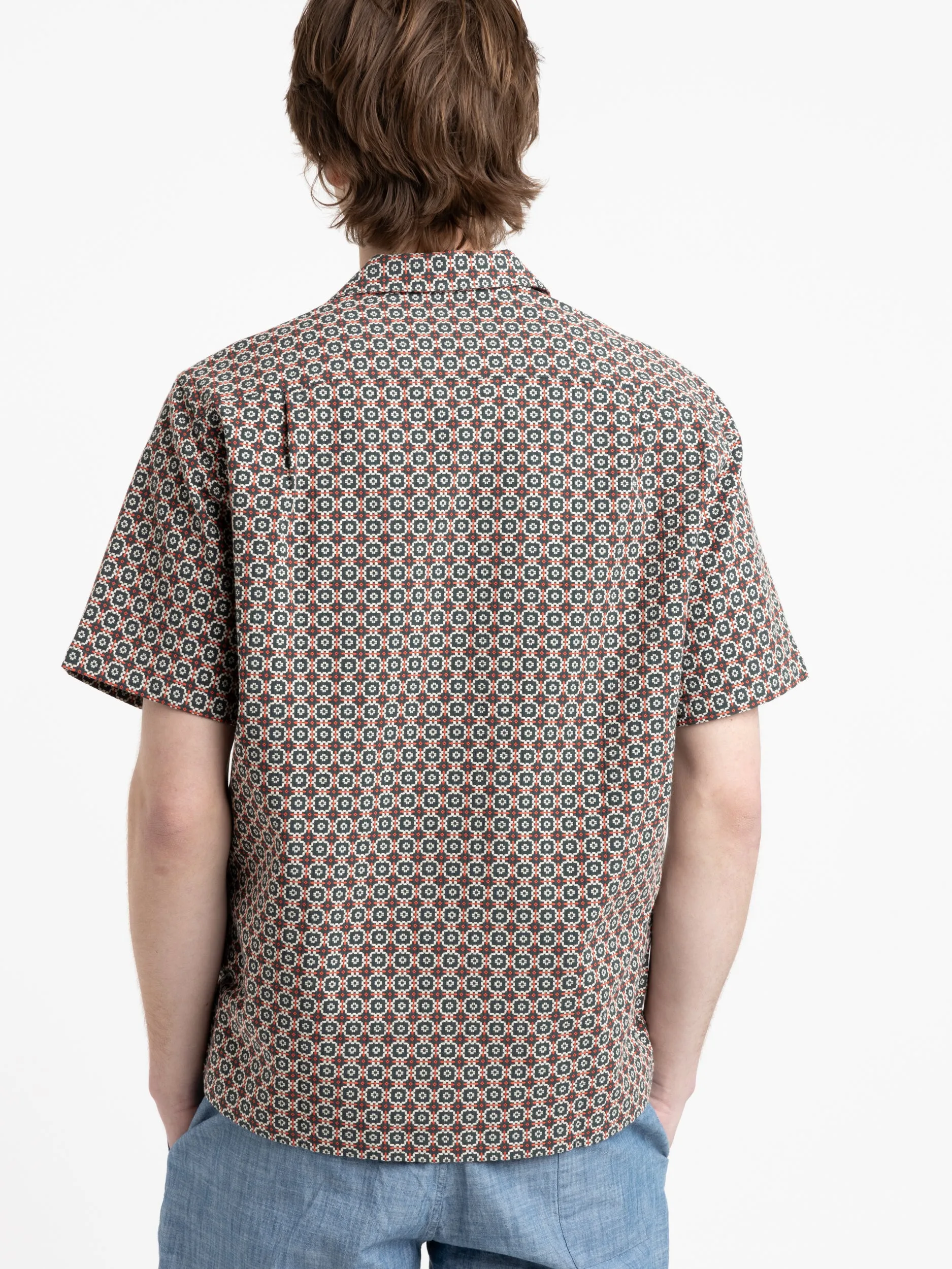 Green/Orange Tile Shirt