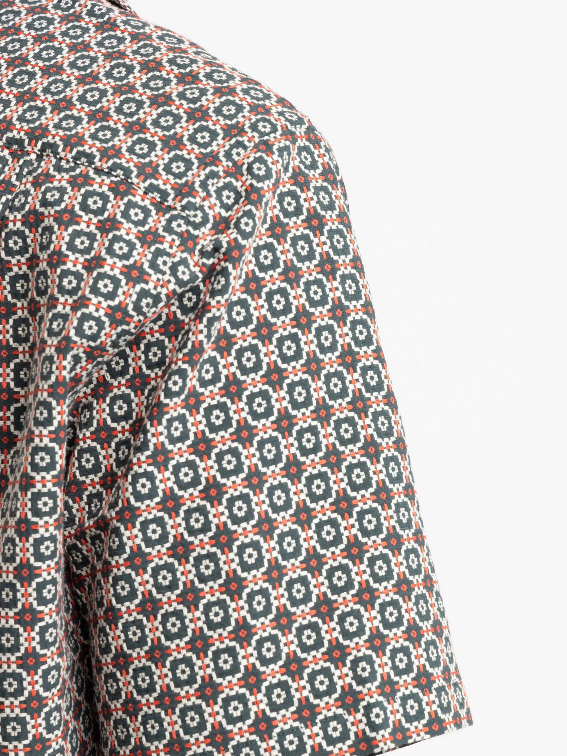 Green/Orange Tile Shirt