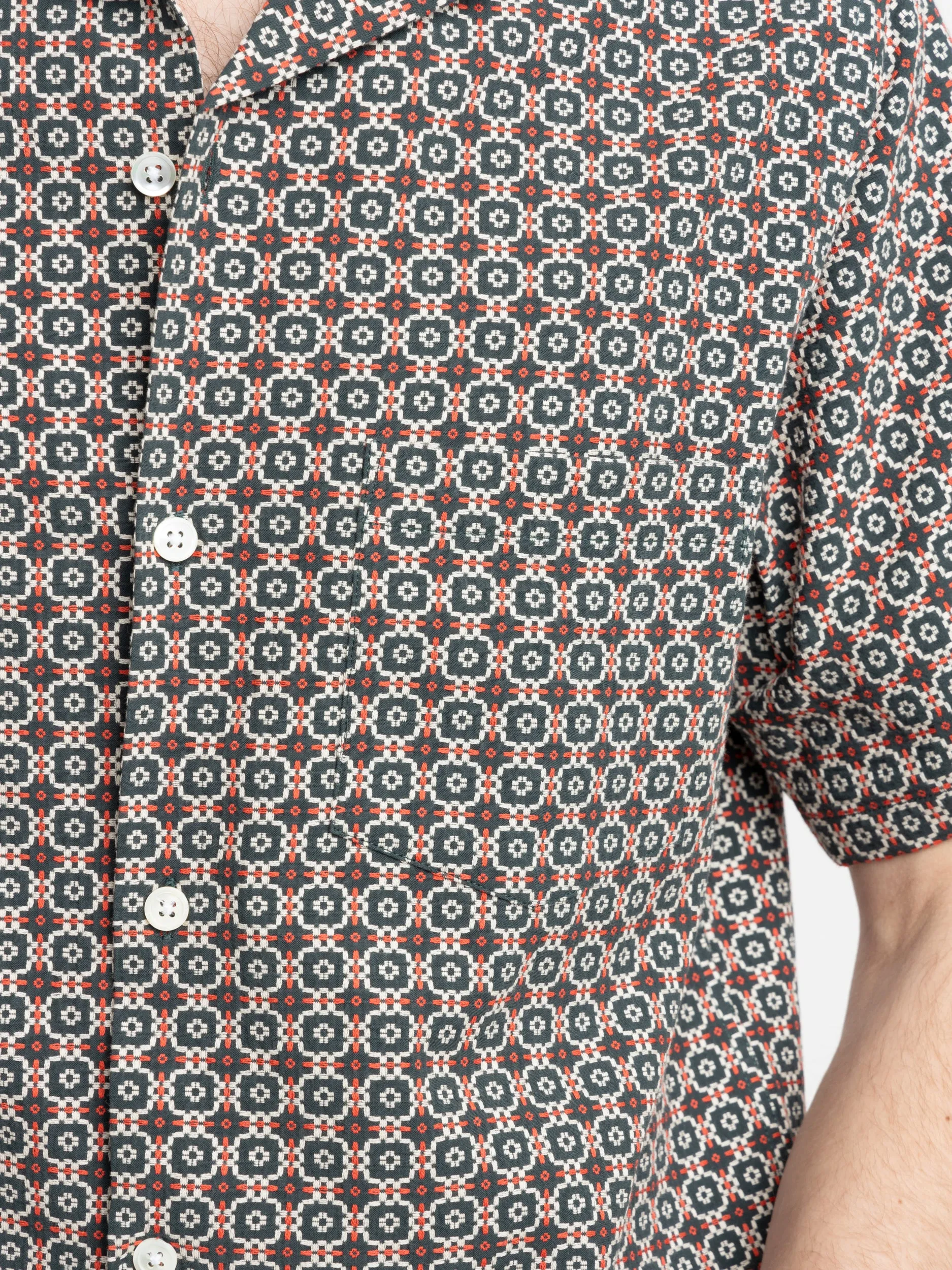 Green/Orange Tile Shirt