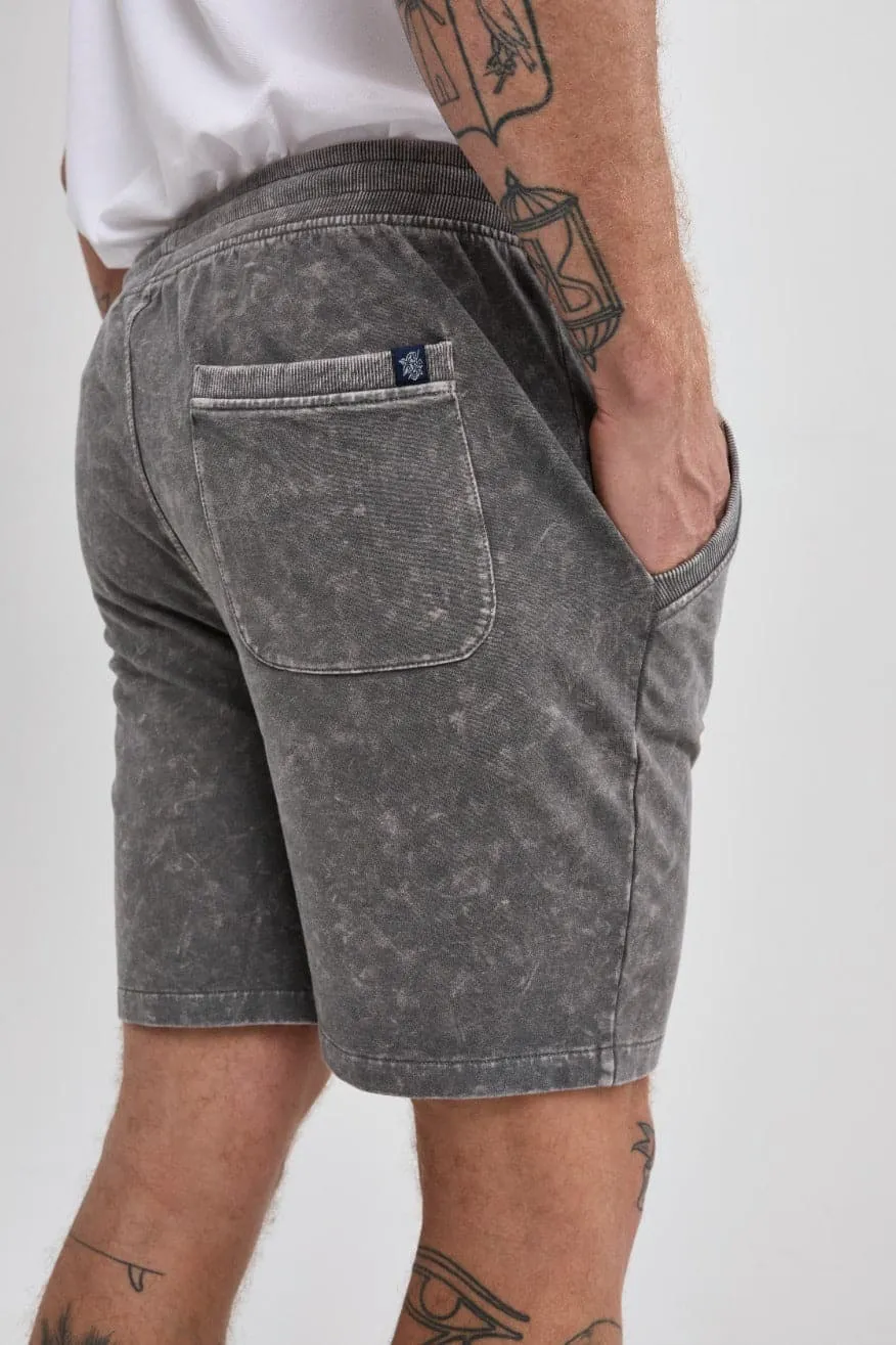 Grey Acid-Washed Short