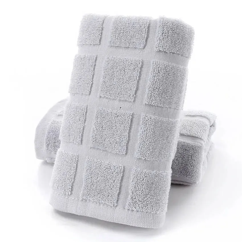 Grey Geometric Cotton Towels | Thick Face Towel for Home, Spa, Swimming, and Beach | Perfect for Adults, Kids, Yoga, and Sports