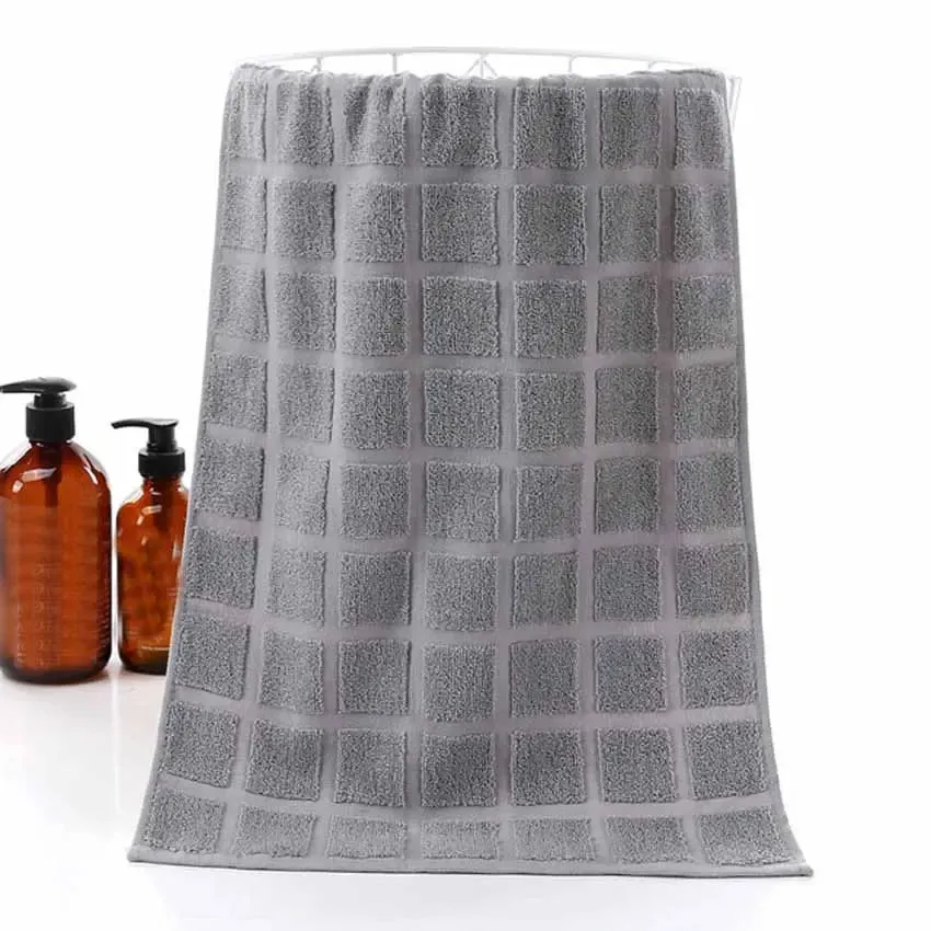 Grey Geometric Cotton Towels | Thick Face Towel for Home, Spa, Swimming, and Beach | Perfect for Adults, Kids, Yoga, and Sports