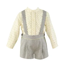 Grey Polka Dot Boy Set
