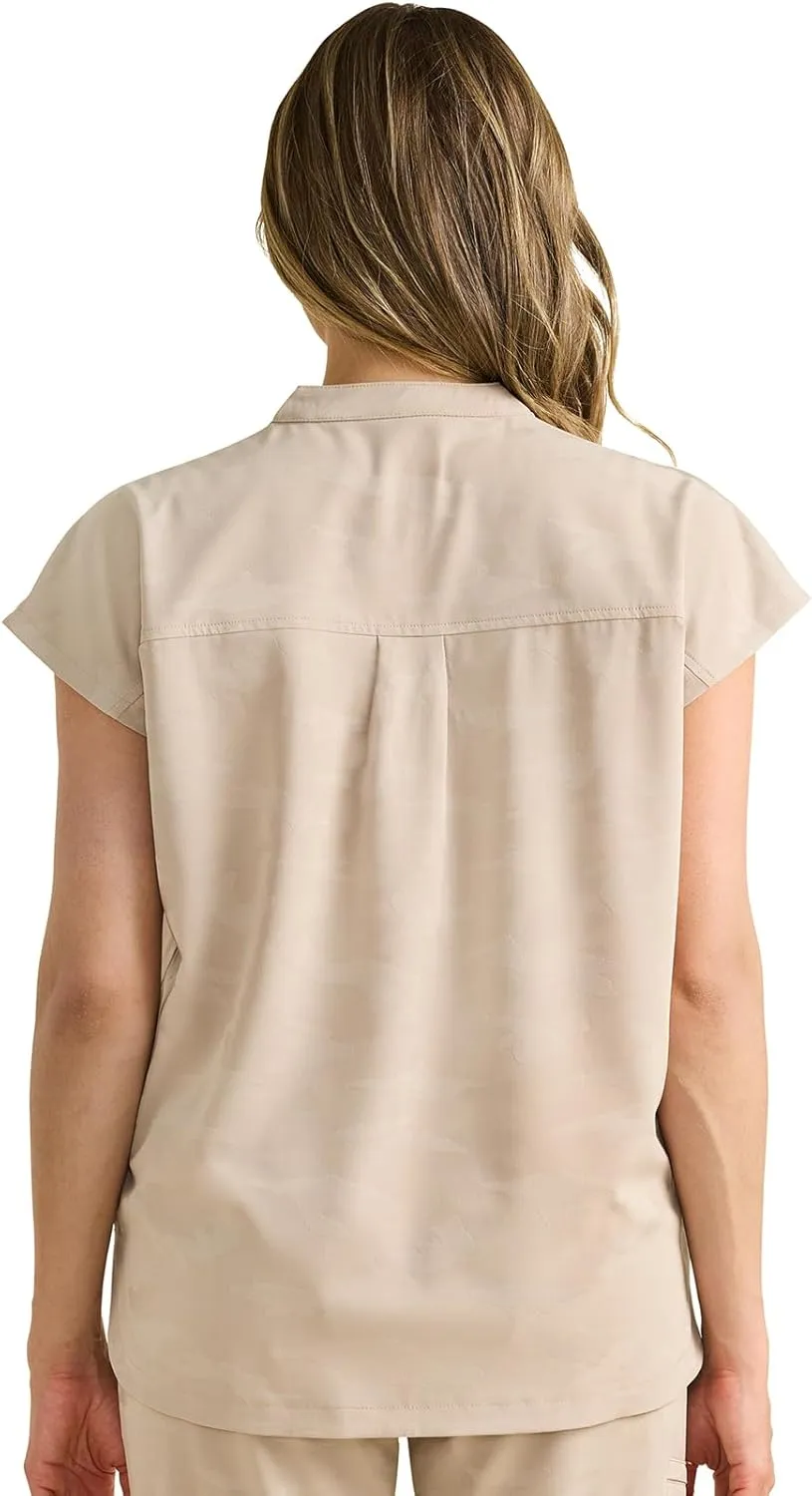 Healing Hands Scrub Top for Women Modern Fit Tee with 2 Pockets, Moisture Wicking, 360 Stretch and Quick Dry Fabric 2352