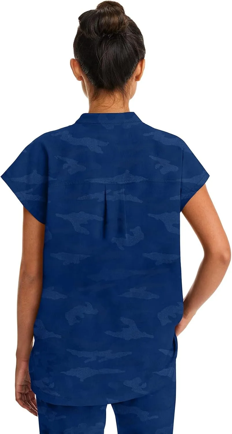 Healing Hands Scrub Top for Women Modern Fit Tee with 2 Pockets, Moisture Wicking, 360 Stretch and Quick Dry Fabric 2352