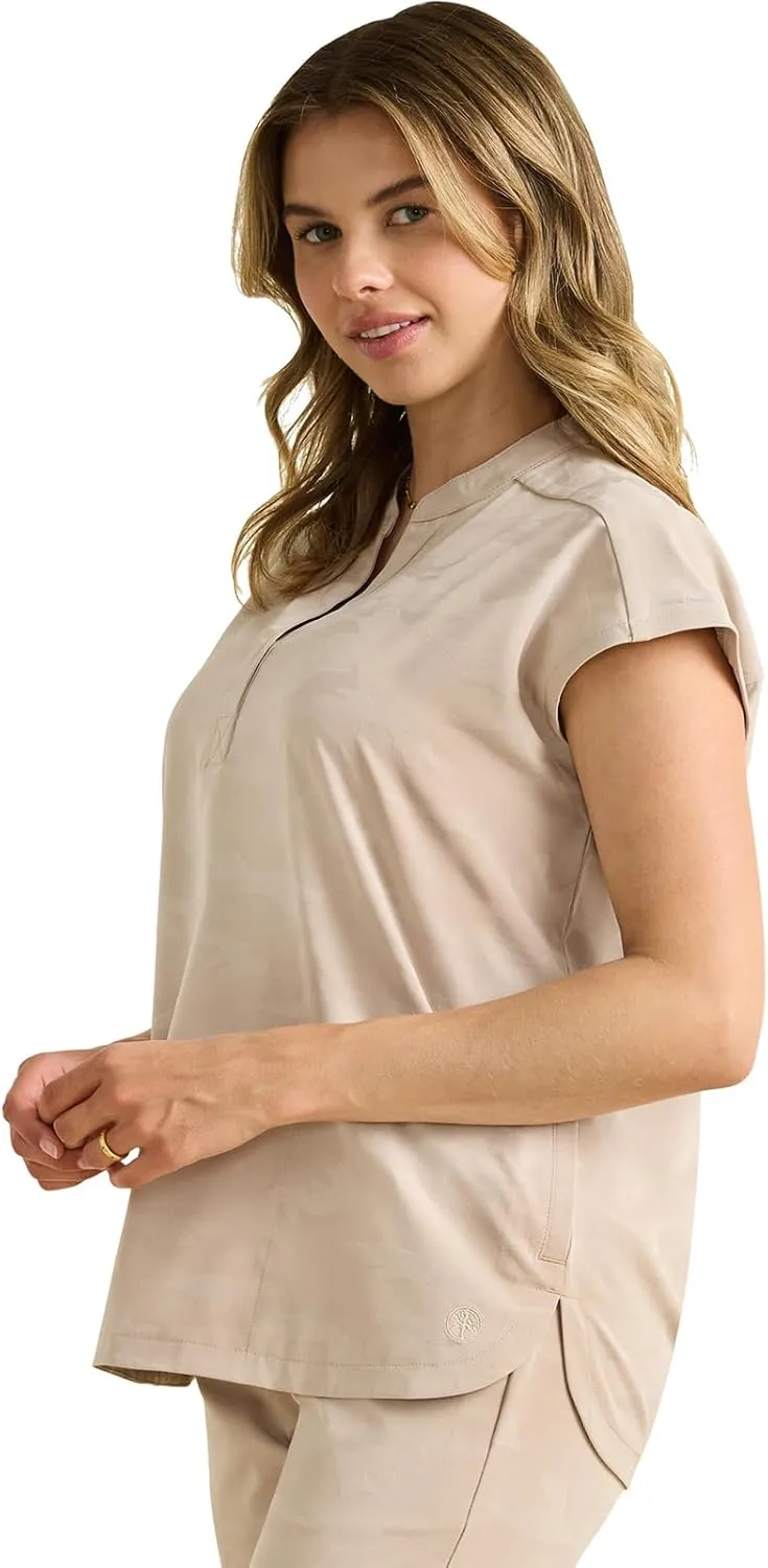 Healing Hands Scrub Top for Women Modern Fit Tee with 2 Pockets, Moisture Wicking, 360 Stretch and Quick Dry Fabric 2352