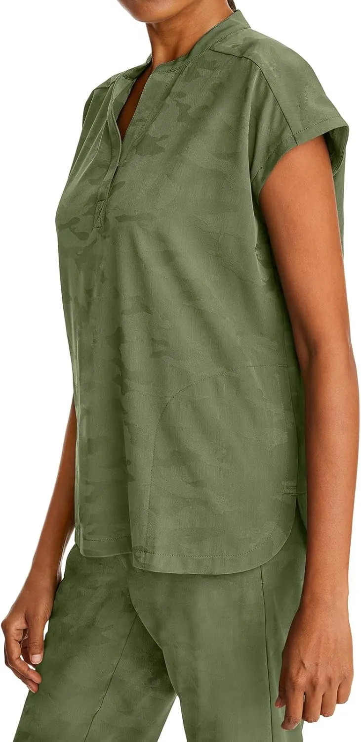 Healing Hands Scrub Top for Women Modern Fit Tee with 2 Pockets, Moisture Wicking, 360 Stretch and Quick Dry Fabric 2352