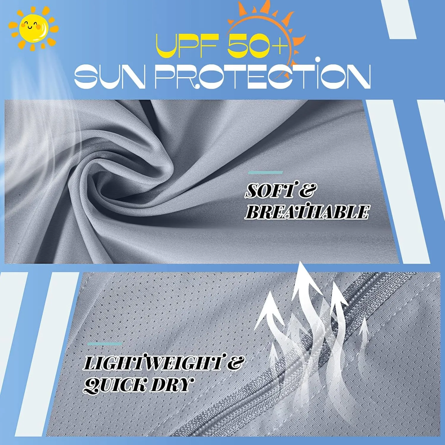 Hercicy 2 Pcs UV Protection Clothing Sun Protection Hoodie Jacket Full Zip UV Block Clothing for Women