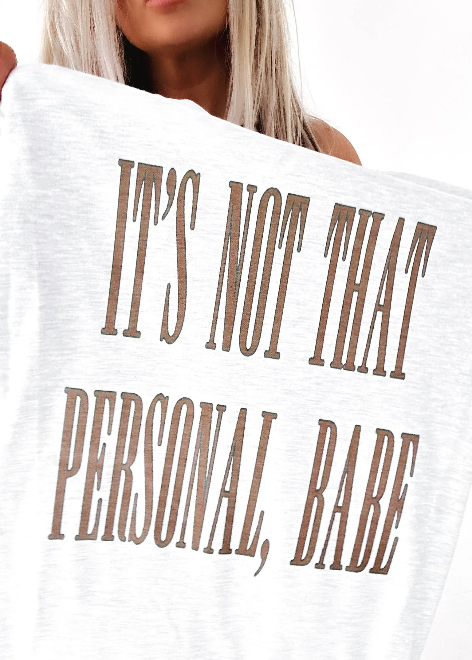 IT'S NOT THAT PERSONAL BABE SIDE SLIT TEE