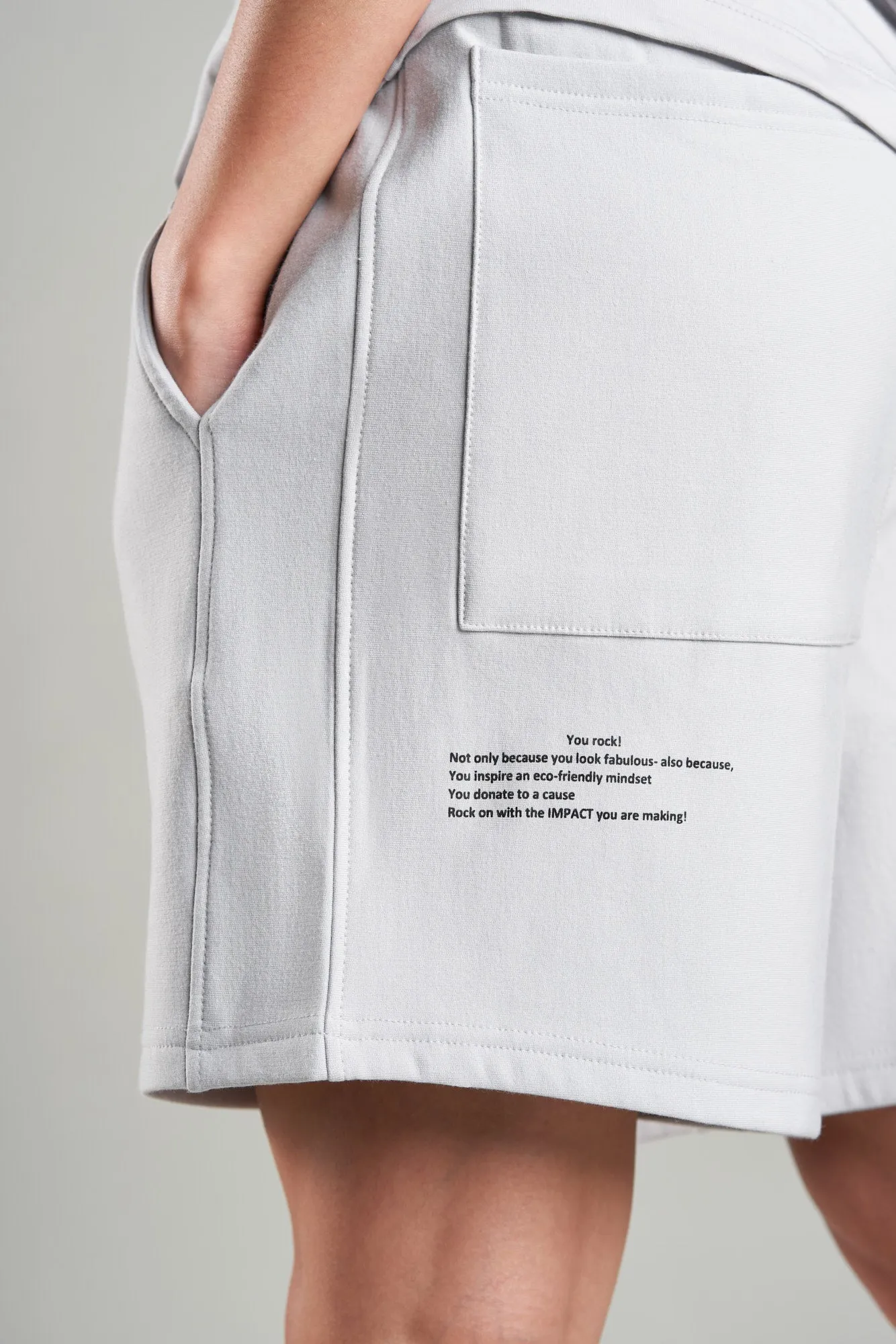 J010MI Organic Cotton & Bamboo Drawstring Shorts