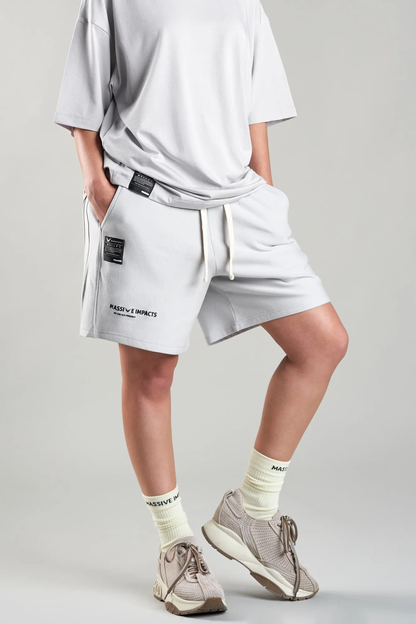 J010MI Organic Cotton & Bamboo Drawstring Shorts