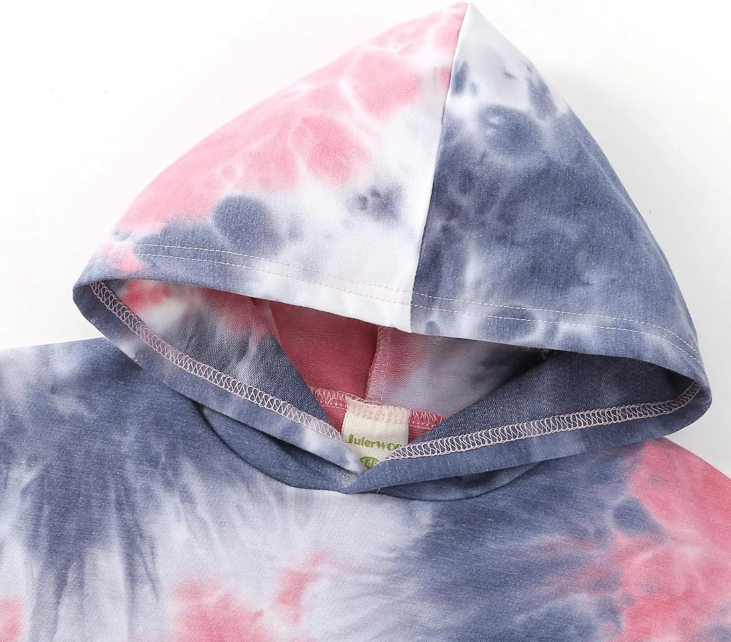 Julerwoo Girl's Rainbow & Unicorn Cotton Hoodie Tie dye Printed Sweatshirt Pullover Tops for Toddlers Girls