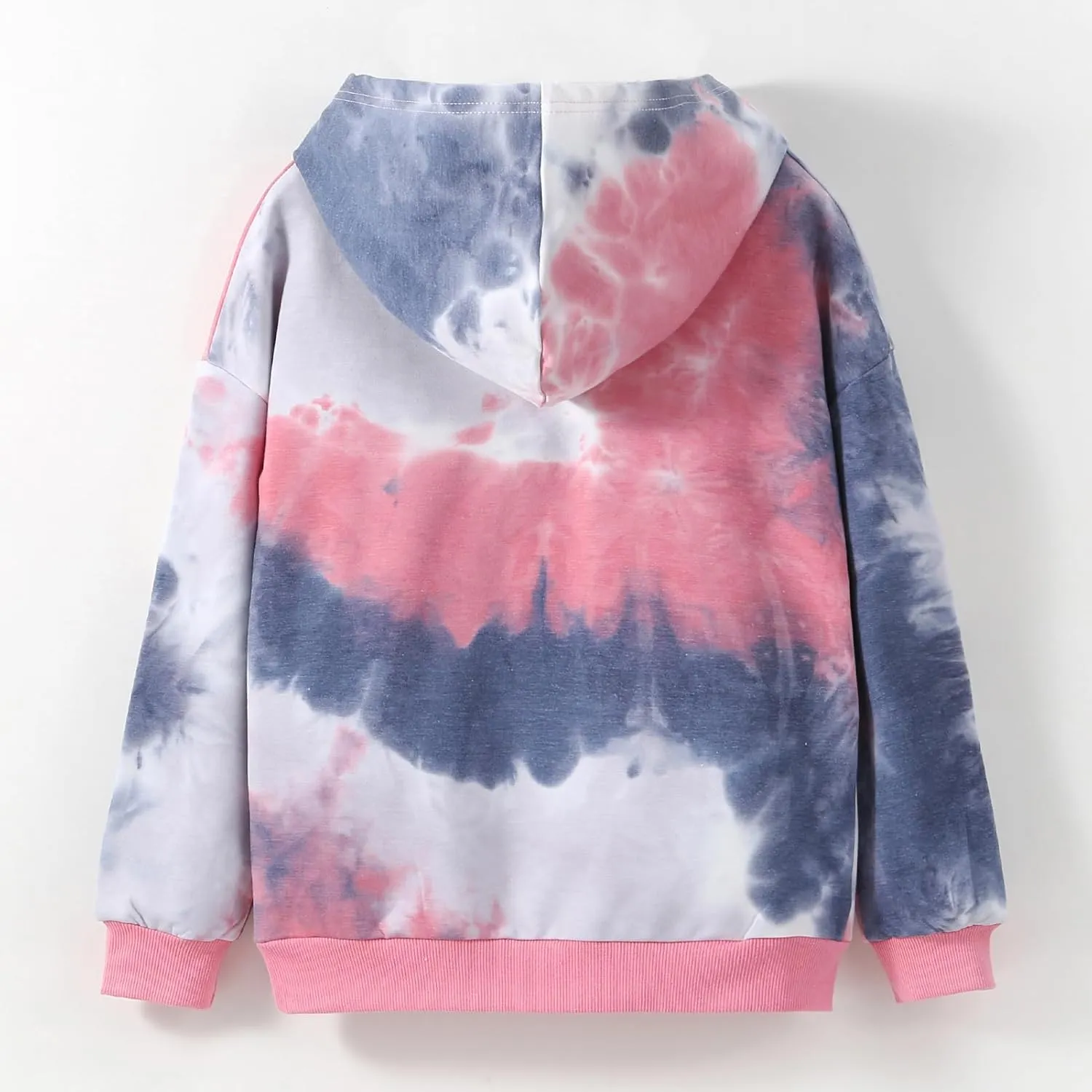 Julerwoo Girl's Rainbow & Unicorn Cotton Hoodie Tie dye Printed Sweatshirt Pullover Tops for Toddlers Girls
