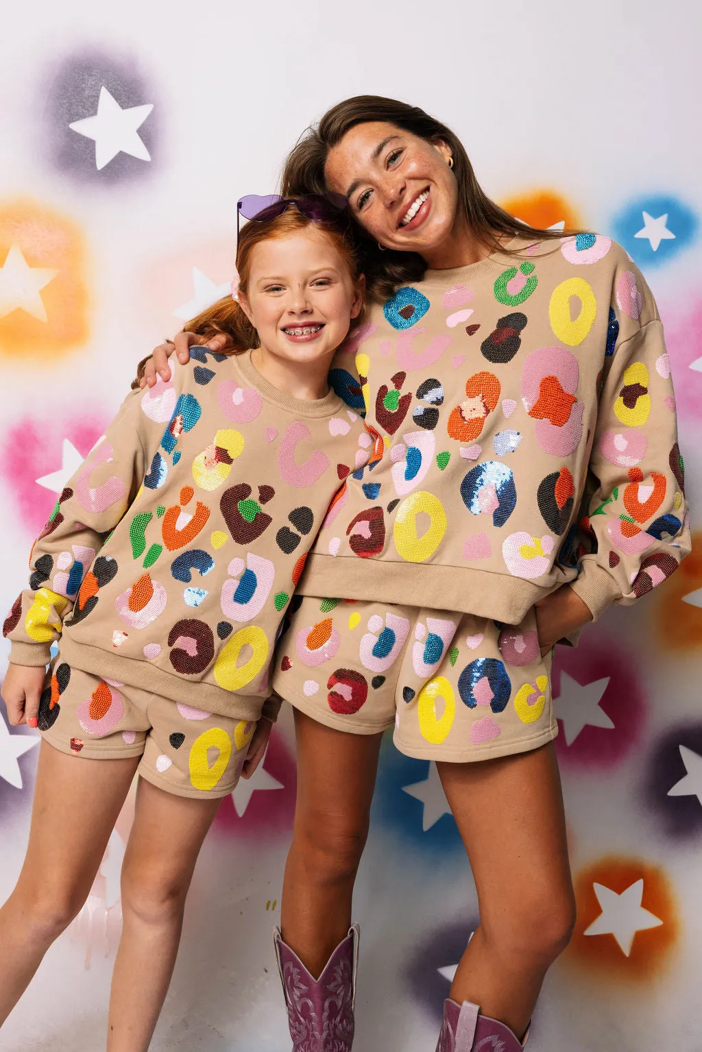 Kids Tan Multi Leopard Short