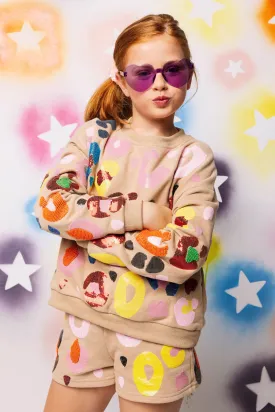 Kids Tan Multi Leopard Short