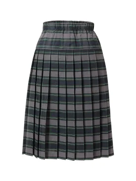 Kids Yoke Elastic Pleated Skirt Plaid #111-1