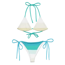 Lefkada Empty Beach recycled string bikini