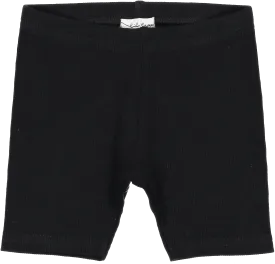 Lil Leggs Black Ribbed Shorts