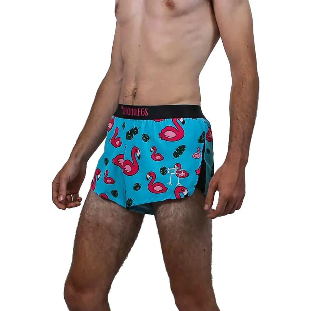 Men's Blue Flamingo 2" Split Short - Blue Flamingo