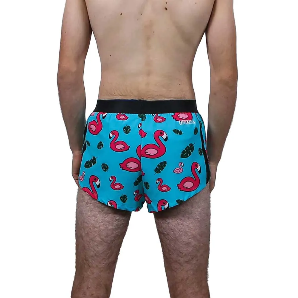 Men's Blue Flamingo 2" Split Short - Blue Flamingo