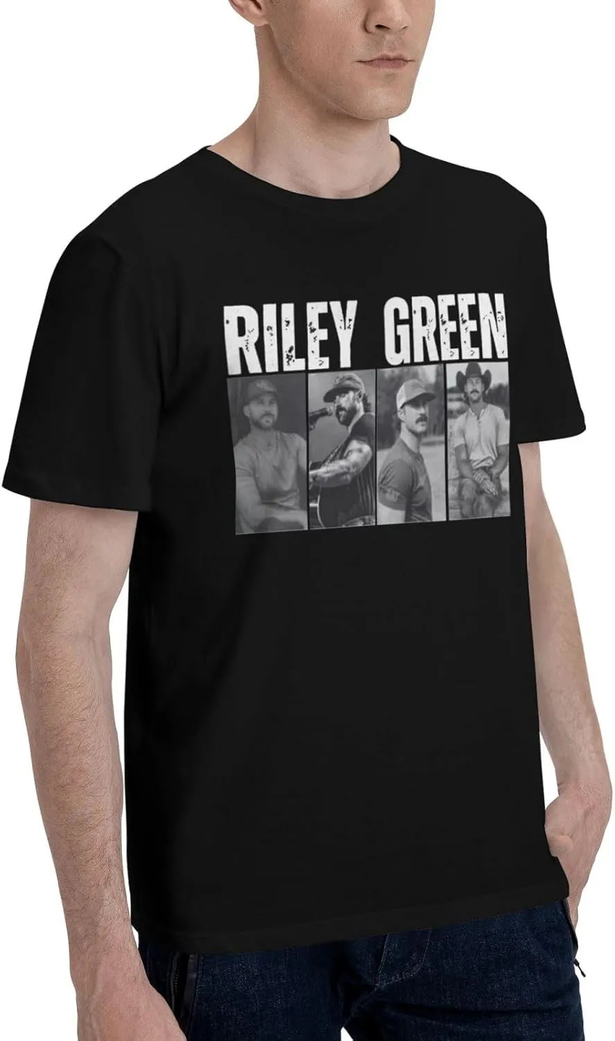 Men's Cotton Short-Sleeved T Shirt Funny Crewneck Top Tee