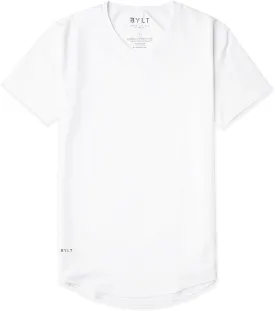 Men's Drop-Cut V-Neck  Plain Tshirts for Men  Soft Polyester, Cotton, Spandex  Moisture Wicking, Wrinkle Resistant