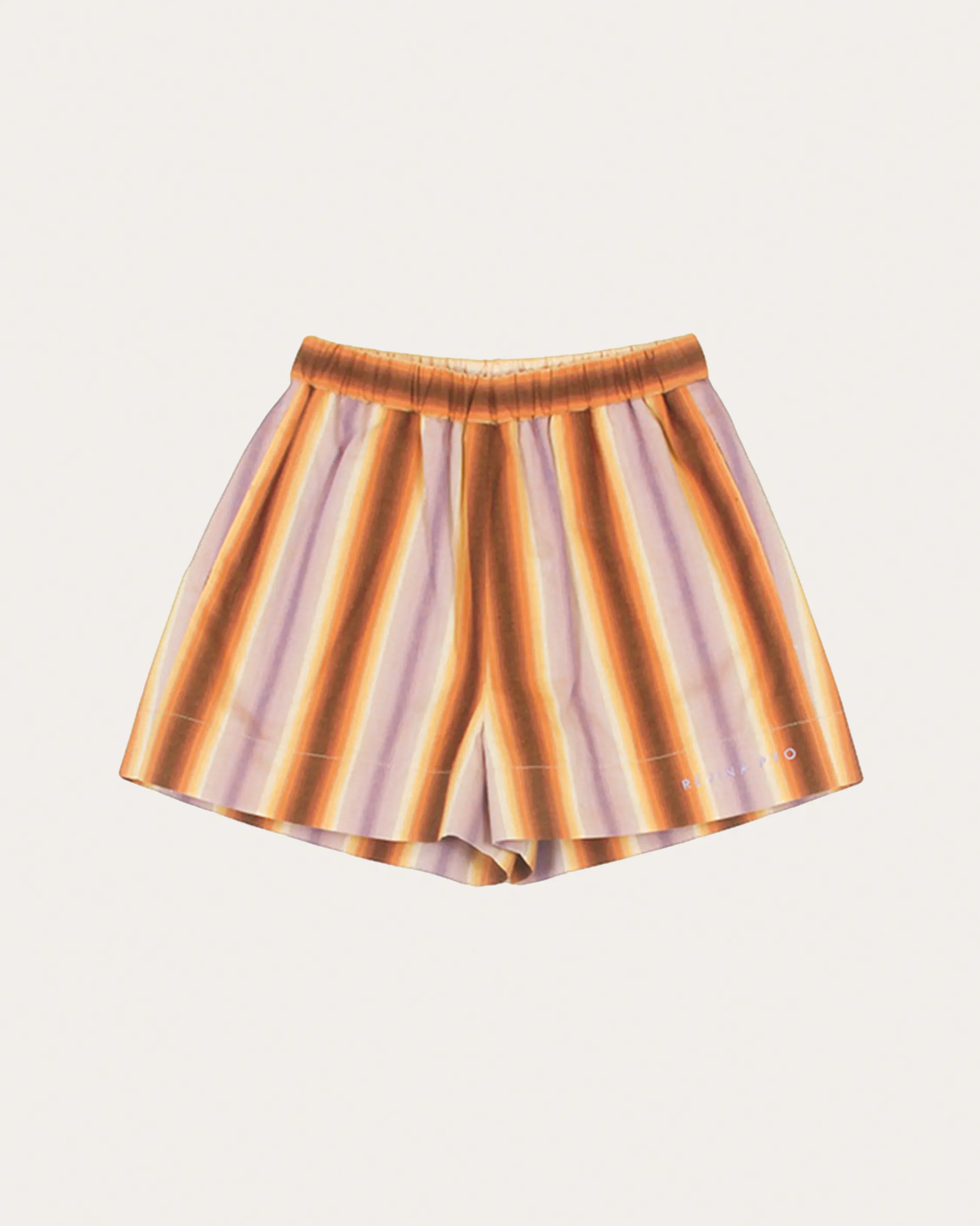 Miki Shorts Cotton Stripe Purple