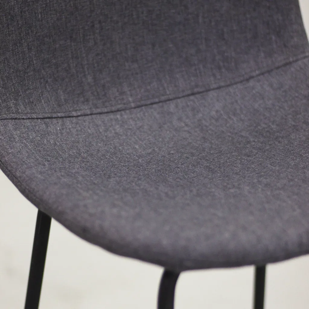 MILAN - Dark Grey Fabric Bar Stool