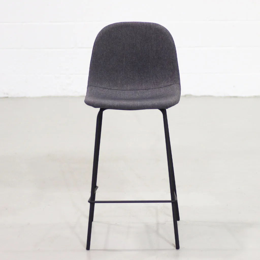 MILAN - Dark Grey Fabric Bar Stool