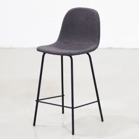 MILAN - Dark Grey Fabric Bar Stool