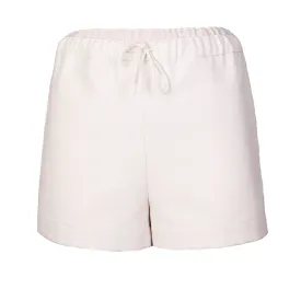 Minishort van gebroken wit canvas voor kinderen