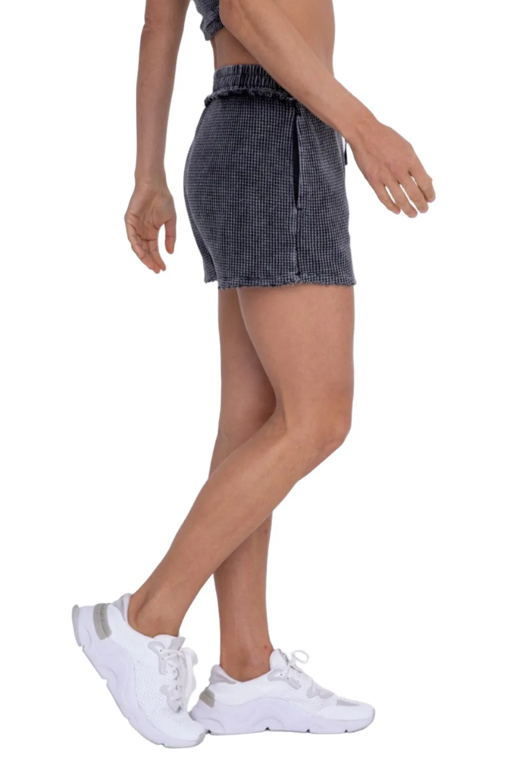 Mono B Distressed Mineral-Washed Shorts KP11893