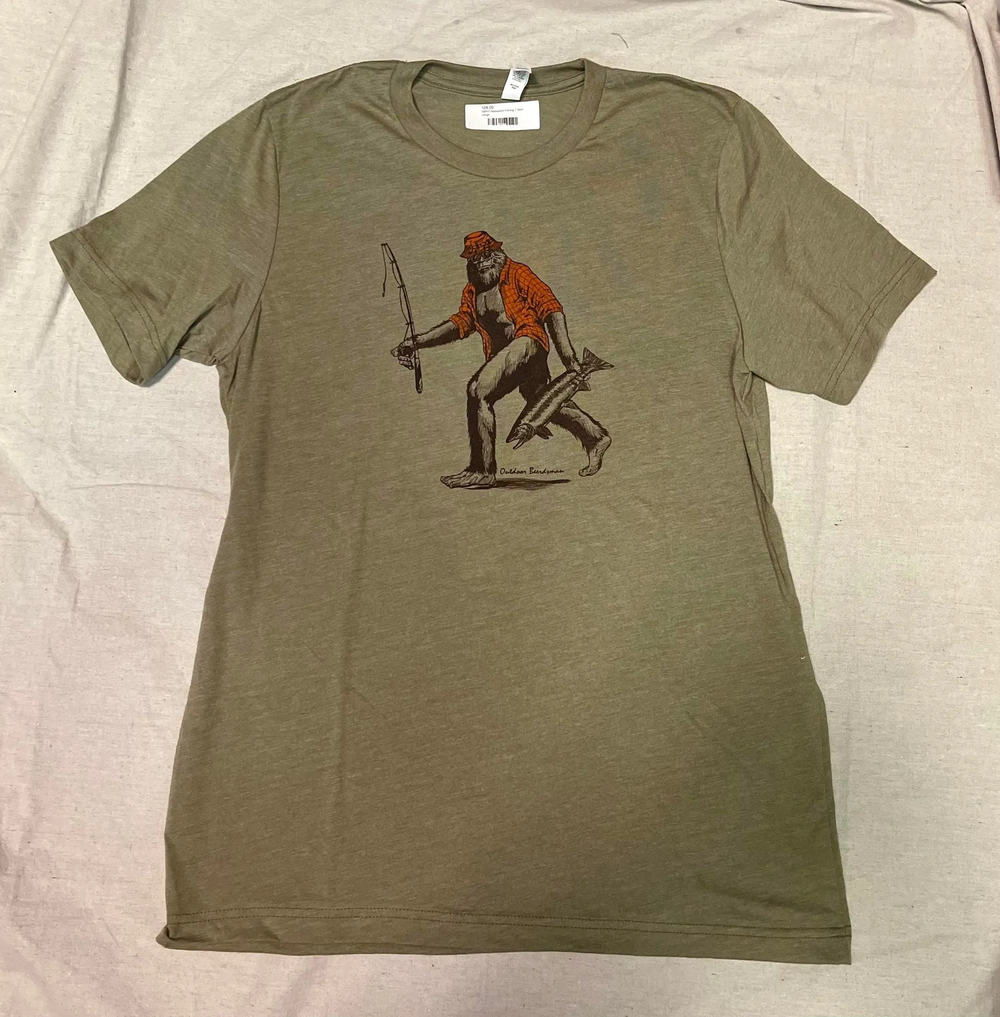 OB117 Sasquatch Fishing T-Shirt