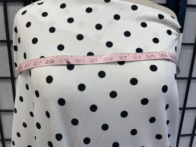 Off-White & Black Polka Dot Poly Jersey