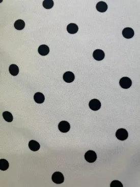 Off-White & Black Polka Dot Poly Jersey