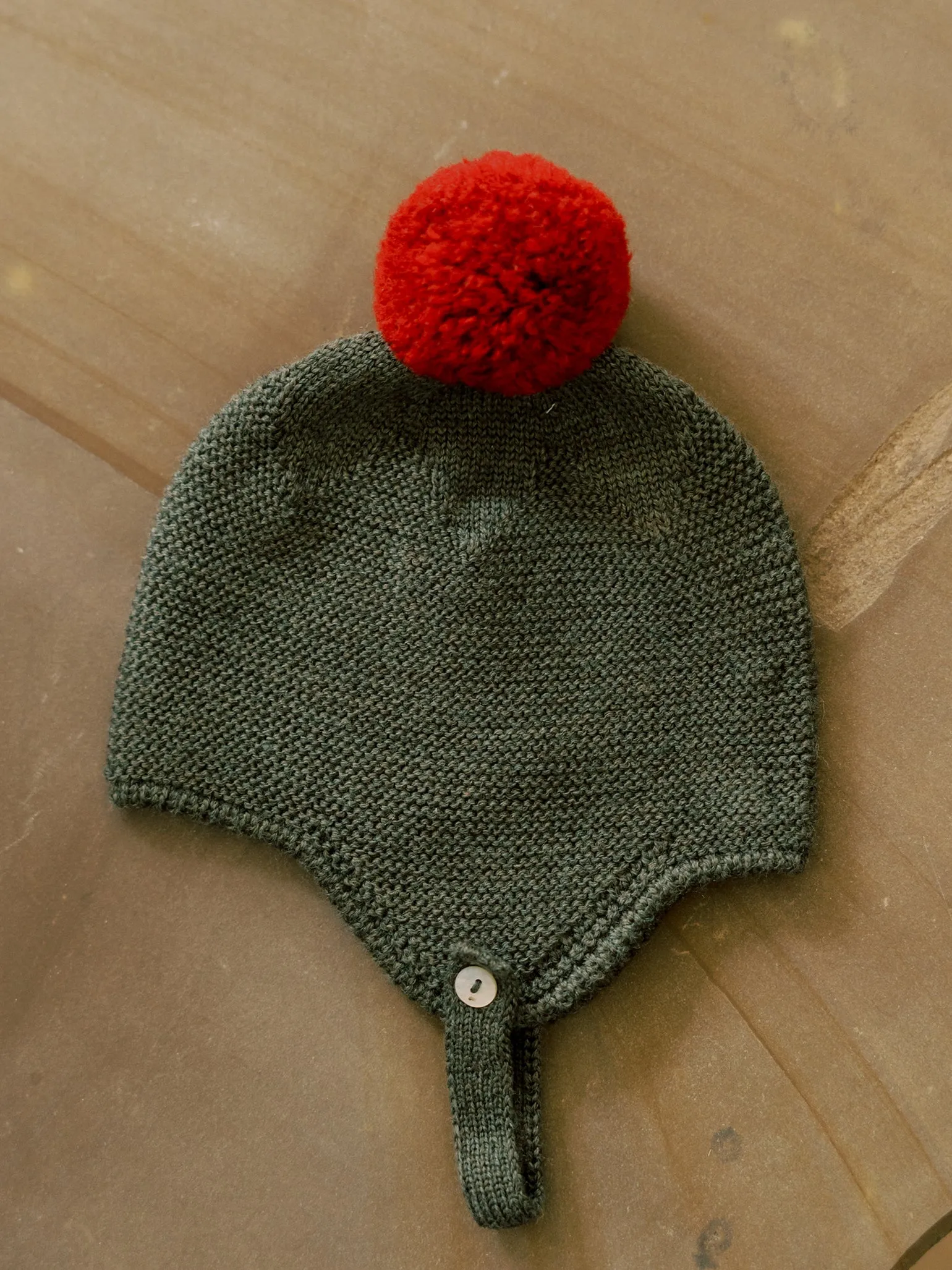 Olive Green Merino Fair Isle Knitted Baby Gift Box Set