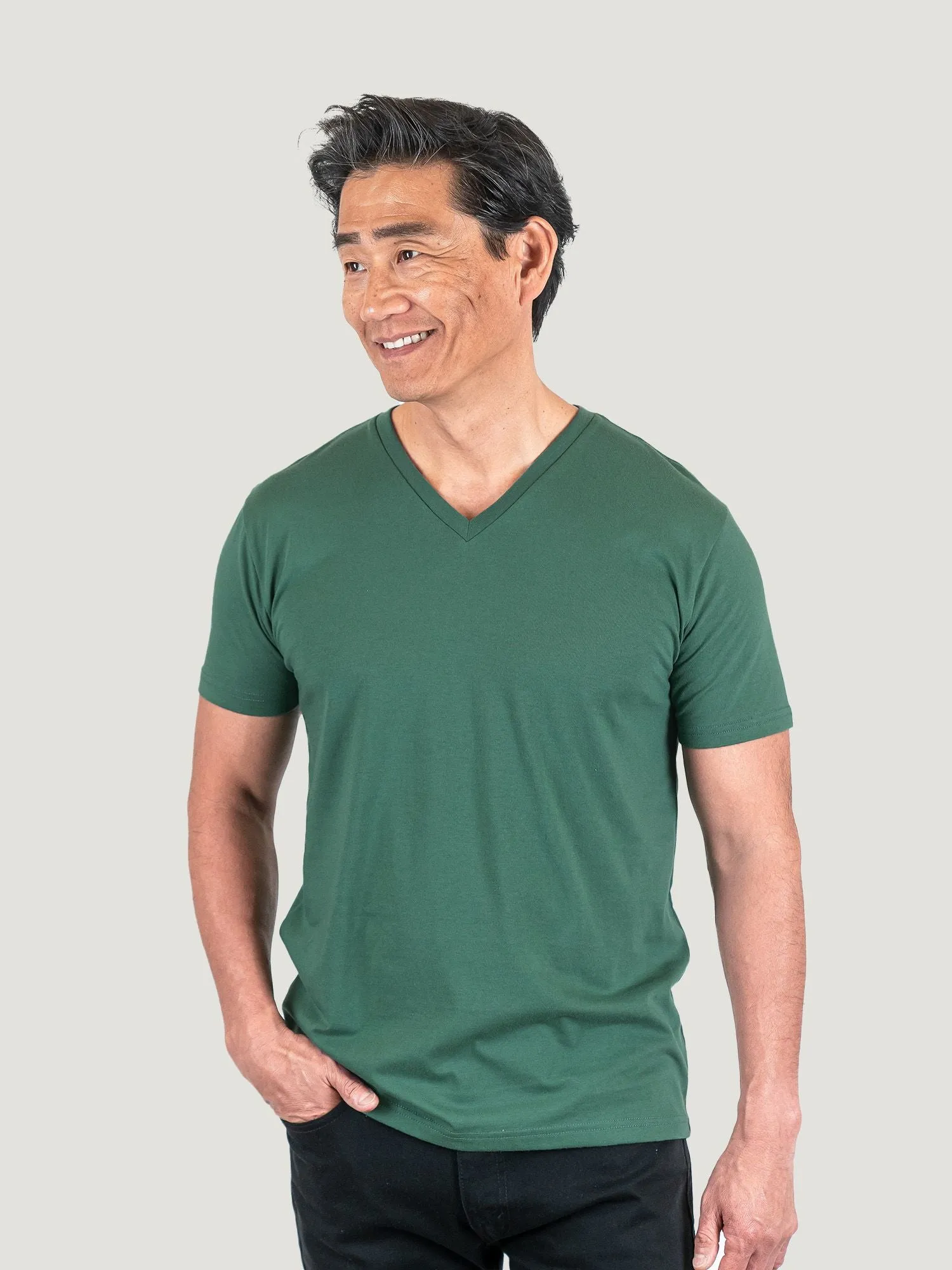 Pine Green V-Neck