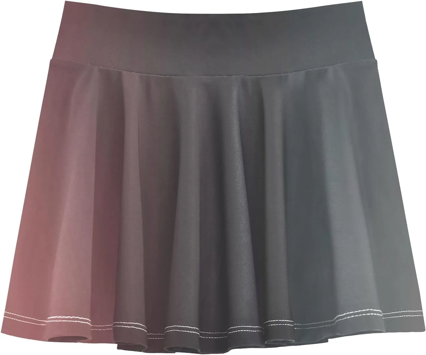 Pink and Black Gradient Ombre Little Girls High-Waisted Polyester Athletic Skorts with Built-in Shorts for Activewear Age 3-4