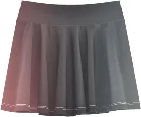 Pink and Black Gradient Ombre Little Girls High-Waisted Polyester Athletic Skorts with Built-in Shorts for Activewear Age 3-4