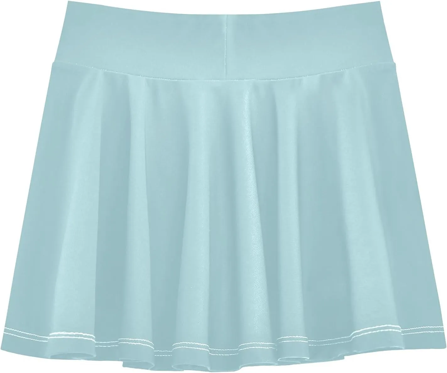 Powder Blue Toddlers Sporty Tennis Skirt with Built-in Shorts and Pockets for Everyday Wear 3-4T