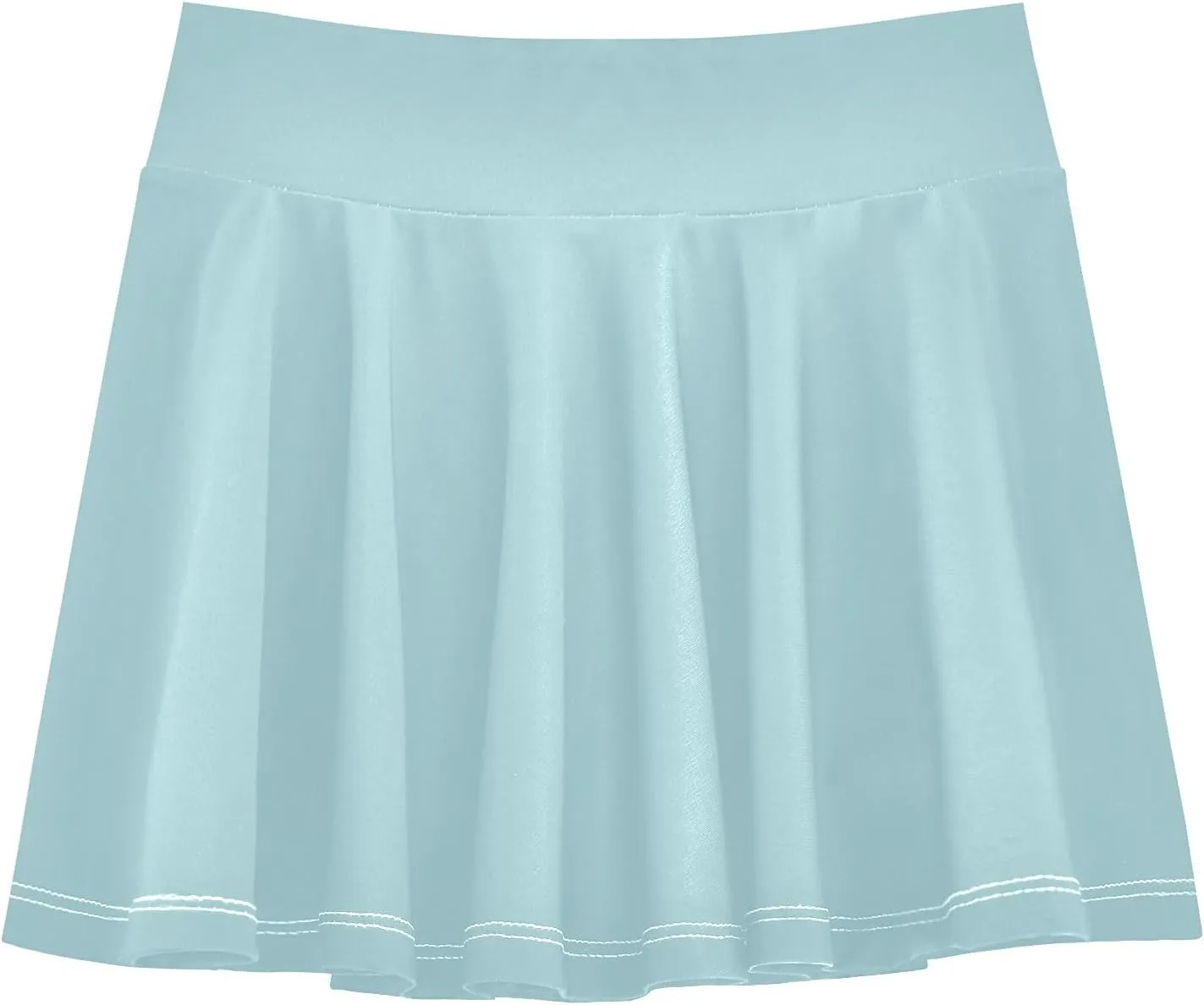 Powder Blue Toddlers Sporty Tennis Skirt with Built-in Shorts and Pockets for Everyday Wear 3-4T
