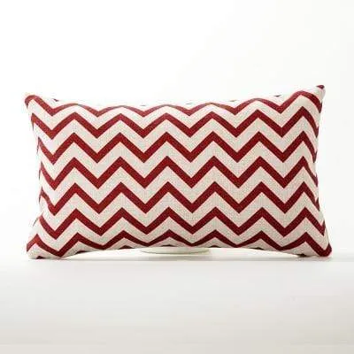 Red Geometric Lattice Pillow Cushion Cover