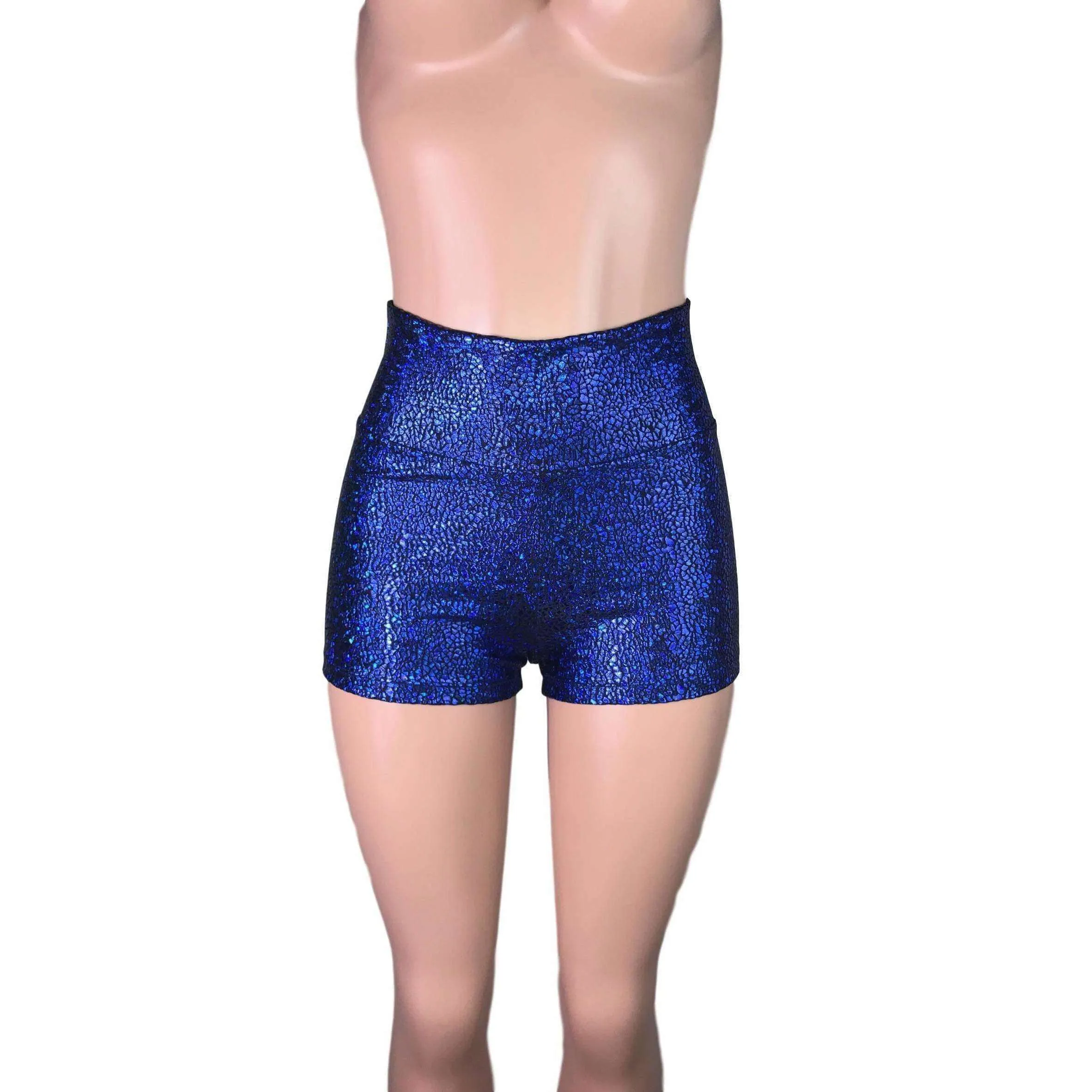 SALE - High Waisted Booty Shorts - Blue Avatar