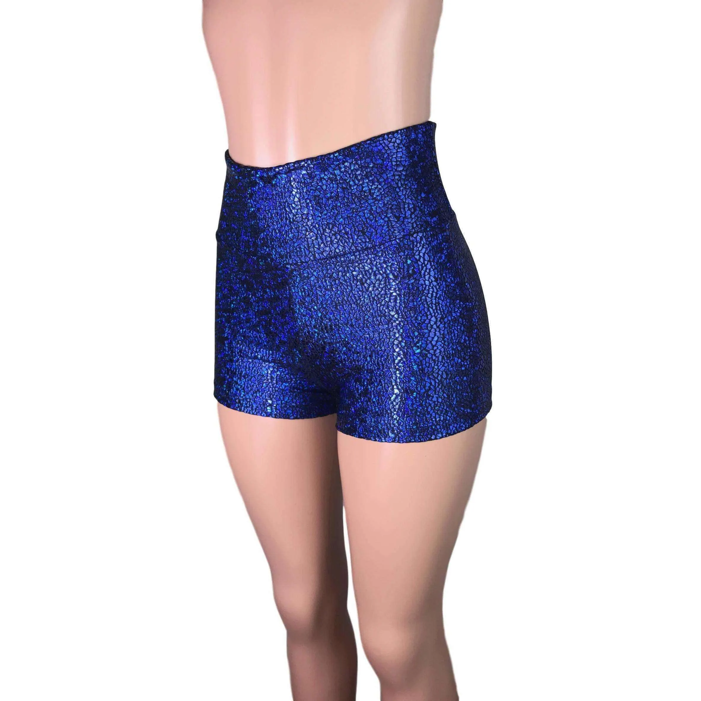 SALE - High Waisted Booty Shorts - Blue Avatar