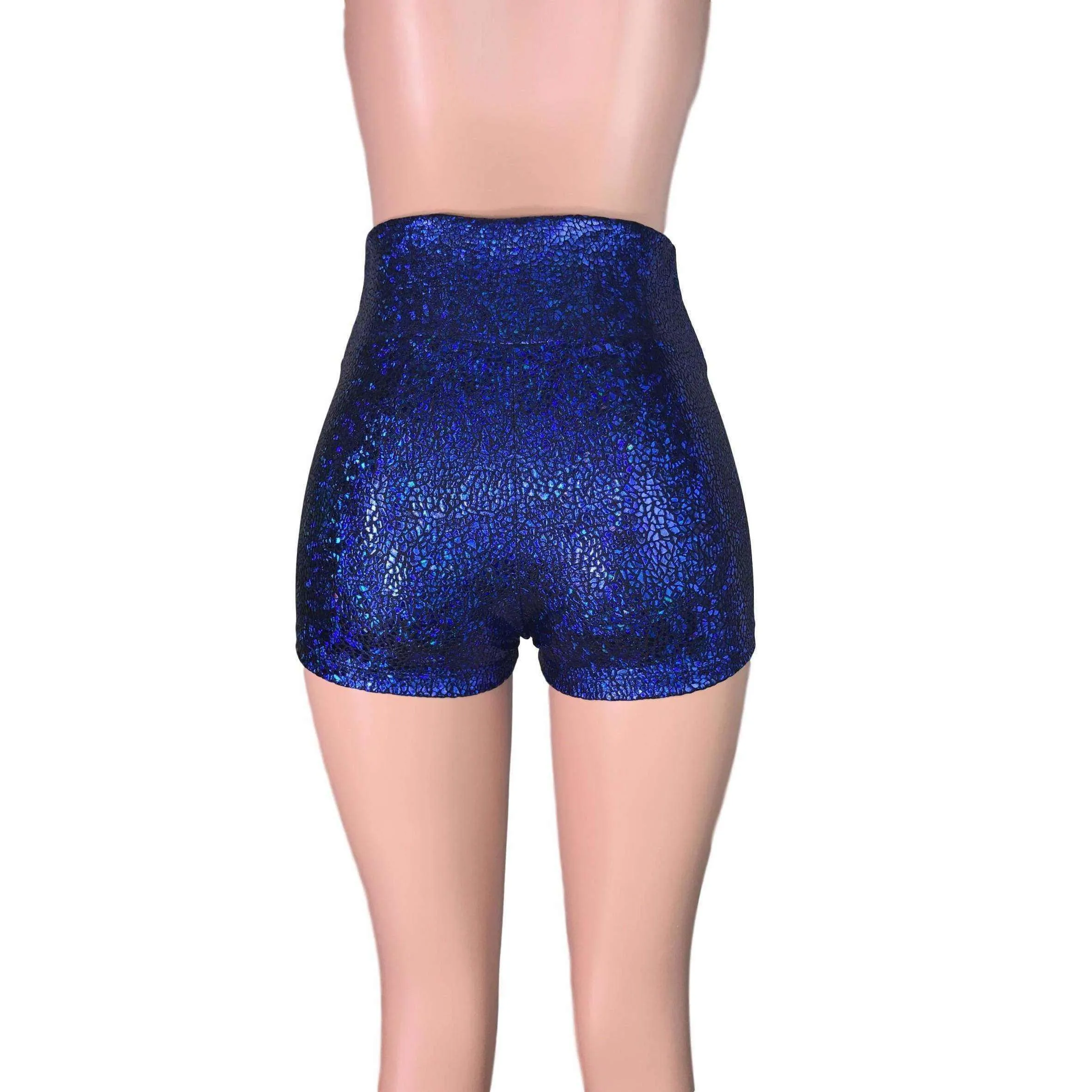 SALE - High Waisted Booty Shorts - Blue Avatar