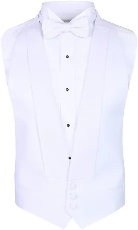 S.H. Churchill & Co. White Pique Vest & Bow Tie